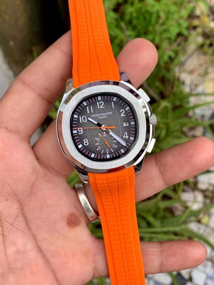 Patek Philippe Aquanaut 5968a-001 Orange Strap Automatic Patek Philippe Aquanaut 5968a-001 Orange Strap Automatic