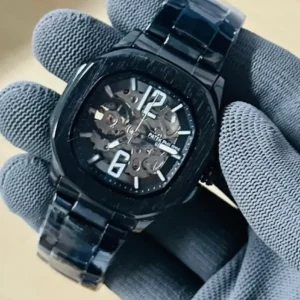 Patek Philippe Square Men's Stainless Steel Watch Black