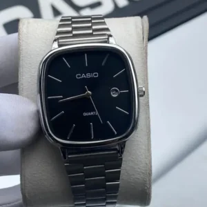 Quartz Classic Silver & Black Watch For Men & Women