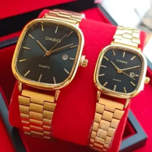 Quartz Couple Watches Set Quartz Classic Gold and Black Watch For Men & Women - Couples Watches
