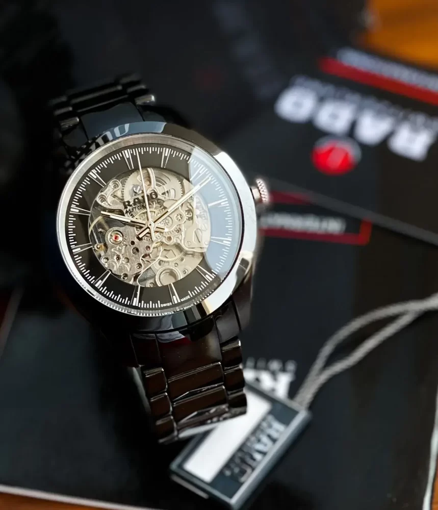 Rado Automatic Watch - Rado Ritik Open Heart Black Automatic Watch with Warranty Rado Automatic Watch - Rado Ritik Open Heart Black Automatic Watch with Warranty
