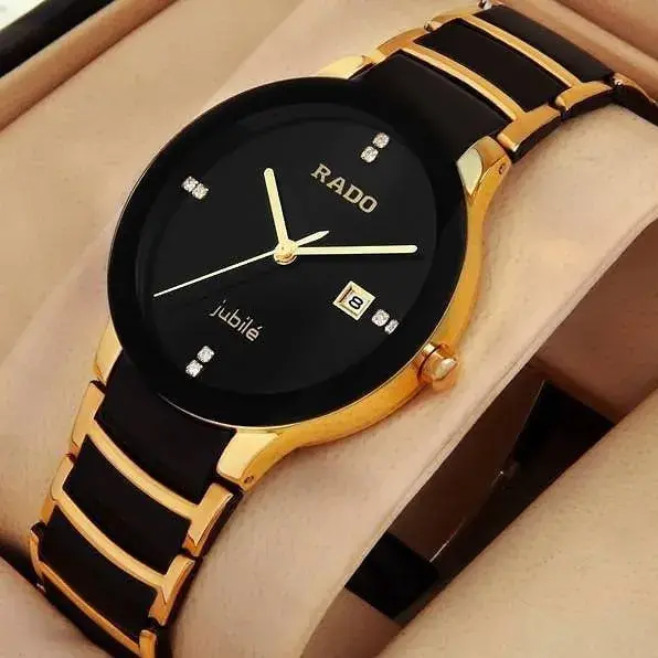Rado Centrix Watch R30929712 Watch Black and Gold Premium Quality