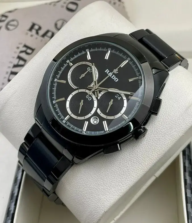 Rado Chronograph Automatic Men's Black Watch with Warranty Rado Chronograph Automatic Men's Black Watch with Warranty