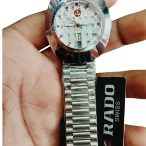 Rado Diastar Silver Watch - Rado Vintage Automatic Men's Wrist Watch With Blue Stone