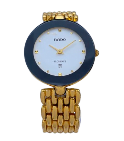 Rado Florence Quartz Wrist watch Golden Color with White Dial Rado Florence Quartz Wrist watch Golden Color with White Dial