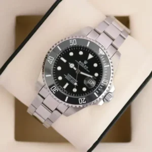 Rolex Submariner Black Dial Men's Automatic Swiss Watch with Warranty