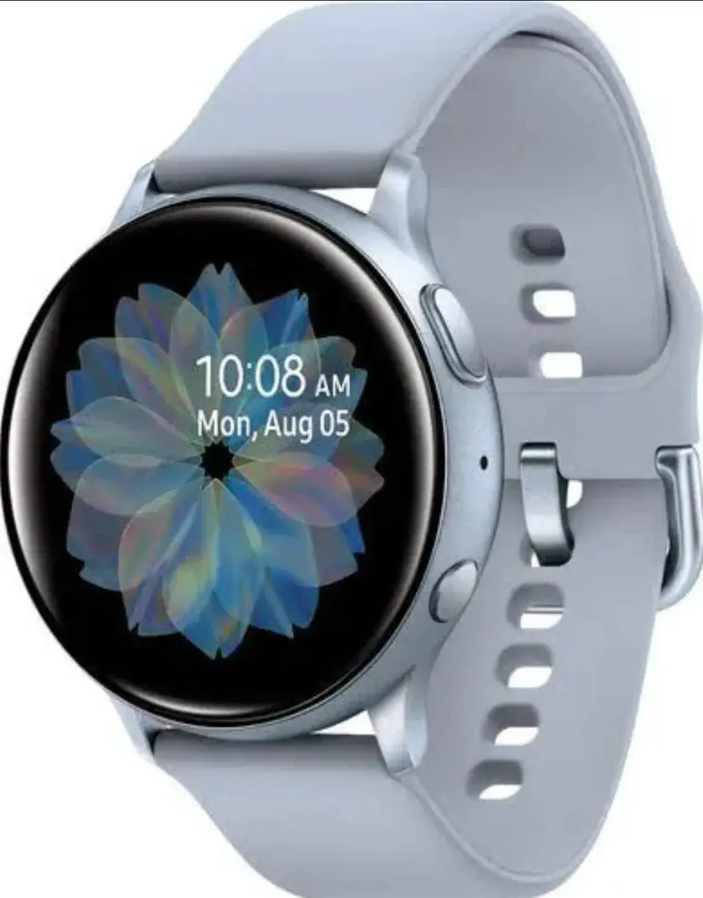 SmartWatch Active 2 (Bluetooth, 44 mm) - Black, Aluminium Dial, Silicon Straps (Grey Strap, Free)