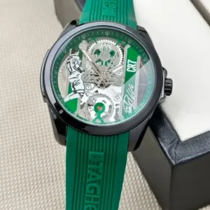 Tag CR7 Quartz Watch for Men Green Leather Strap Watch with Green Dial - TH09