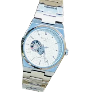 Tissot PRX 1853 Powermatic 80 Stainless Steel White Dial Open Heart Automatic Men's Watch