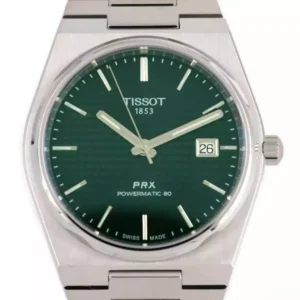 Tissot PRX 35 Powermatic Stainless Steel Mens Green Dial Watch