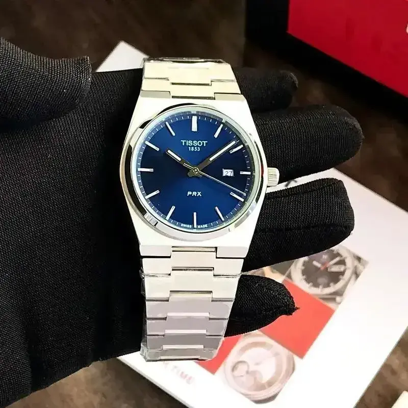 Tissot PRX 35 Powermatic Stainless Steel Mens Watch Blue & Silver Tissot PRX 35 Powermatic Stainless Steel Mens Watch Blue & Silver