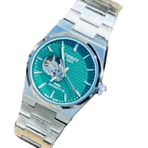 Tissot Watches , PRX 1853 Powermatic 80 Stainless Steel Green Dial Open Heart Automatic Men's Watch