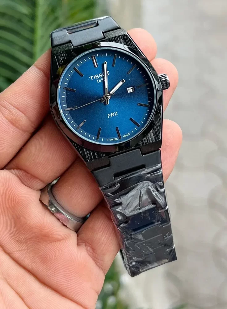 TST PRX 35 Powermatic 80 Stainless Steel Mens Watch Black & Blue