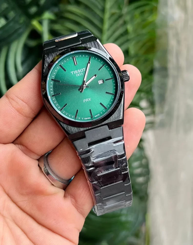 TST PRX 35 Powermatic 80 Stainless Steel Mens Watch Black & Green