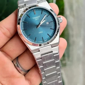 TST PRX 35 Powermatic 80 Stainless Steel Mens Watch Blue & Silver