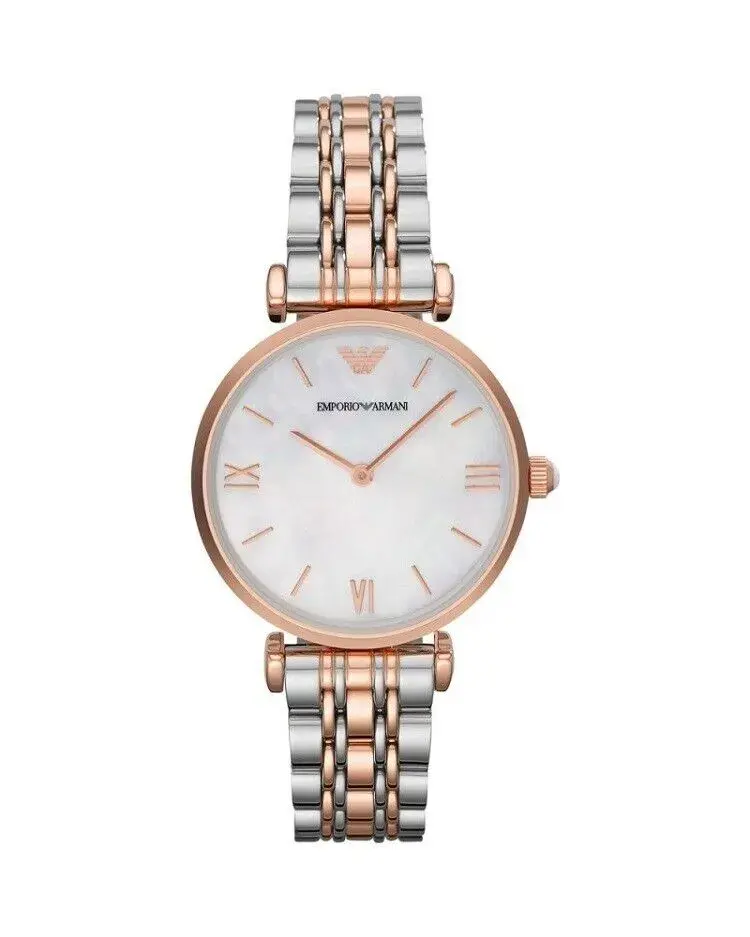 Watches for women - Emporio Armani Ladies Watches AR1683 White Dial Multicolor Strap Womens Watch