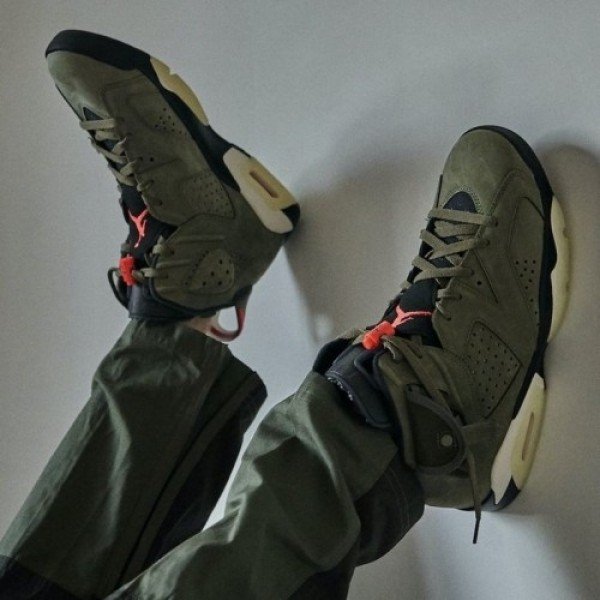 Jordan Retro 6 Travis Scott Cactus Men Shoes (2) Jordan Retro 6 Travis Scott Cactus Men Shoes