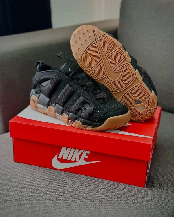 Nike Air UpTempo Low Black Gum Men Shoes