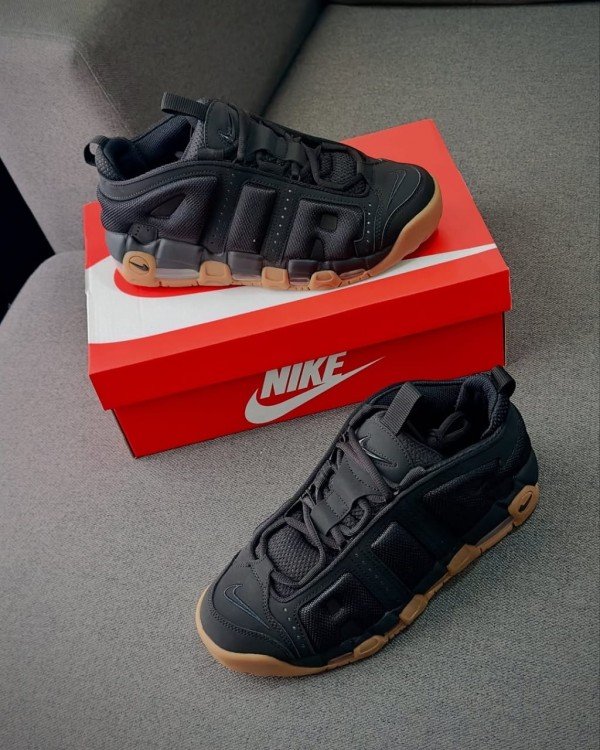 Nike Air UpTempo Low Black Gum Men Shoes