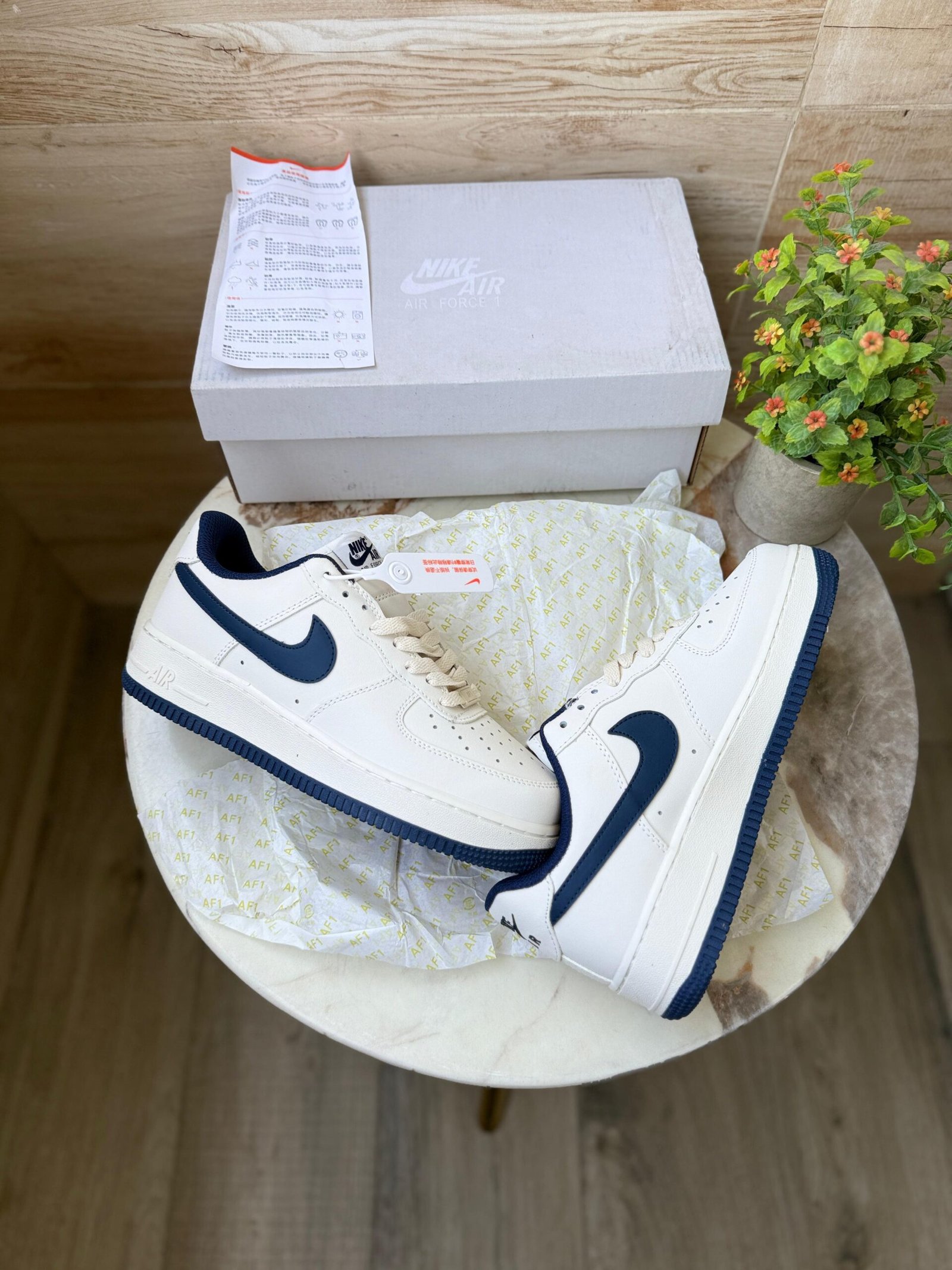 Nike Airforce 1 White Navy